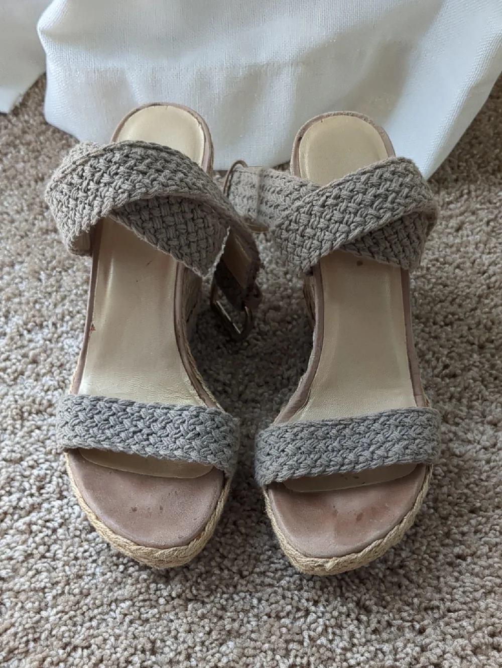 Stuart Weitzman Alexa Braided Espadrille Wedge size 8 - Picture 1 of 6